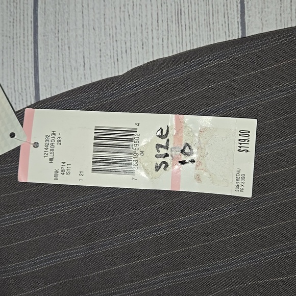 Jones New York Women's Wool Striped Career Dress Pants Gray Size 10 NWT - Picture 8 of 9